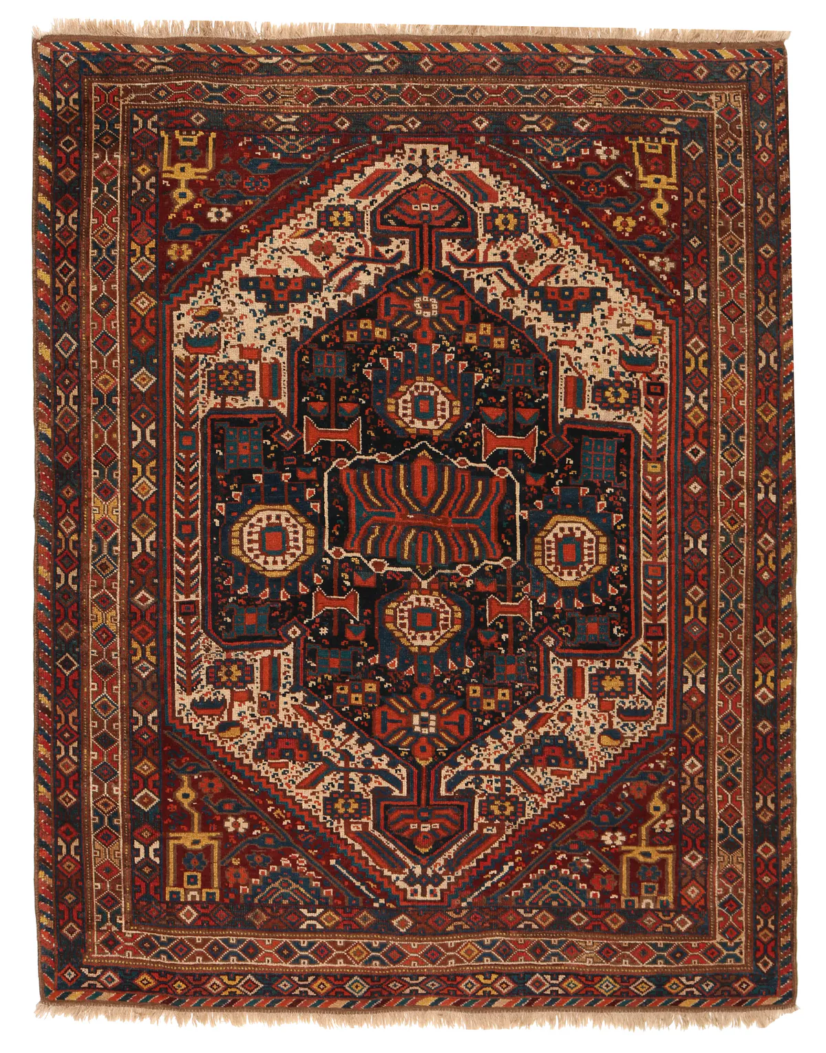 Antique Kashgai Bolverdi Rug – circa 1920, 200 × 160 cm