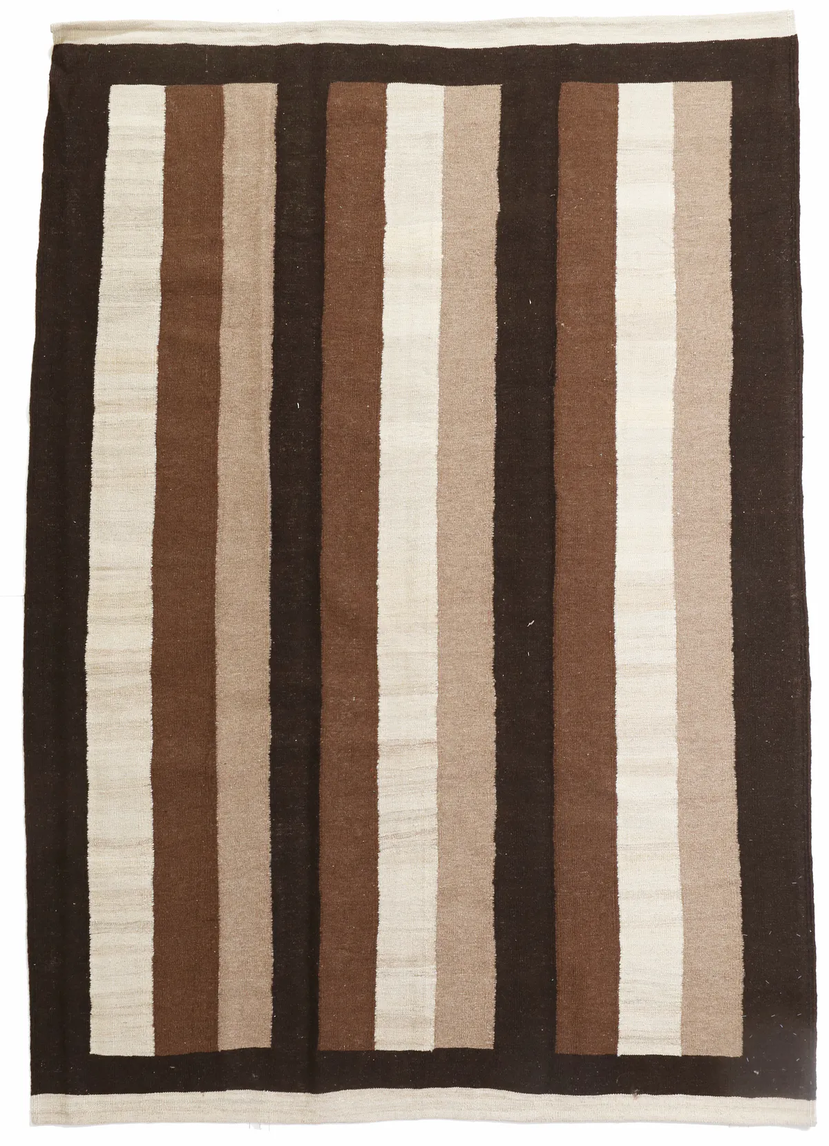 Qashgai/ Kashgai Kilim in Brown & Beige, 278 × 203 cm
