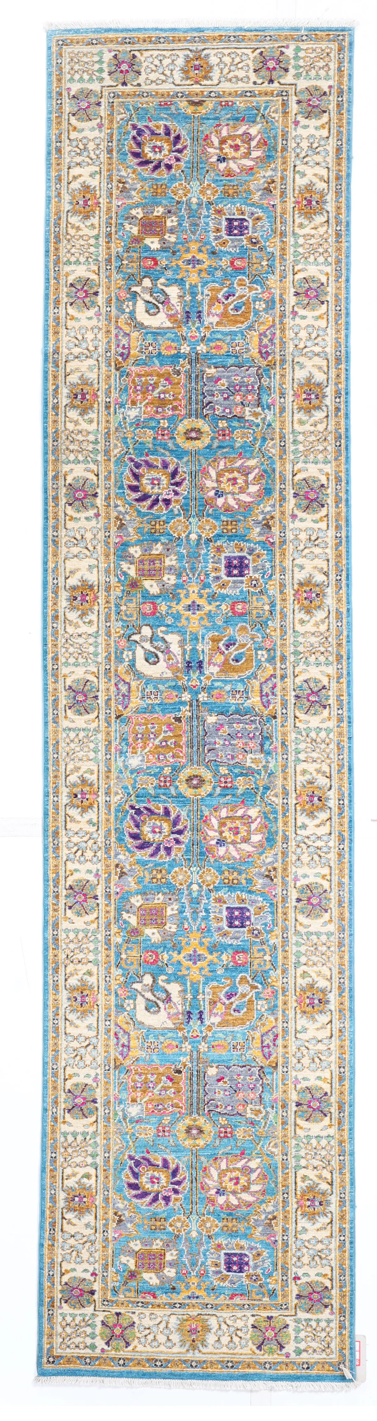 Arts & Crafts Blue Runner, 358 × 78 cm