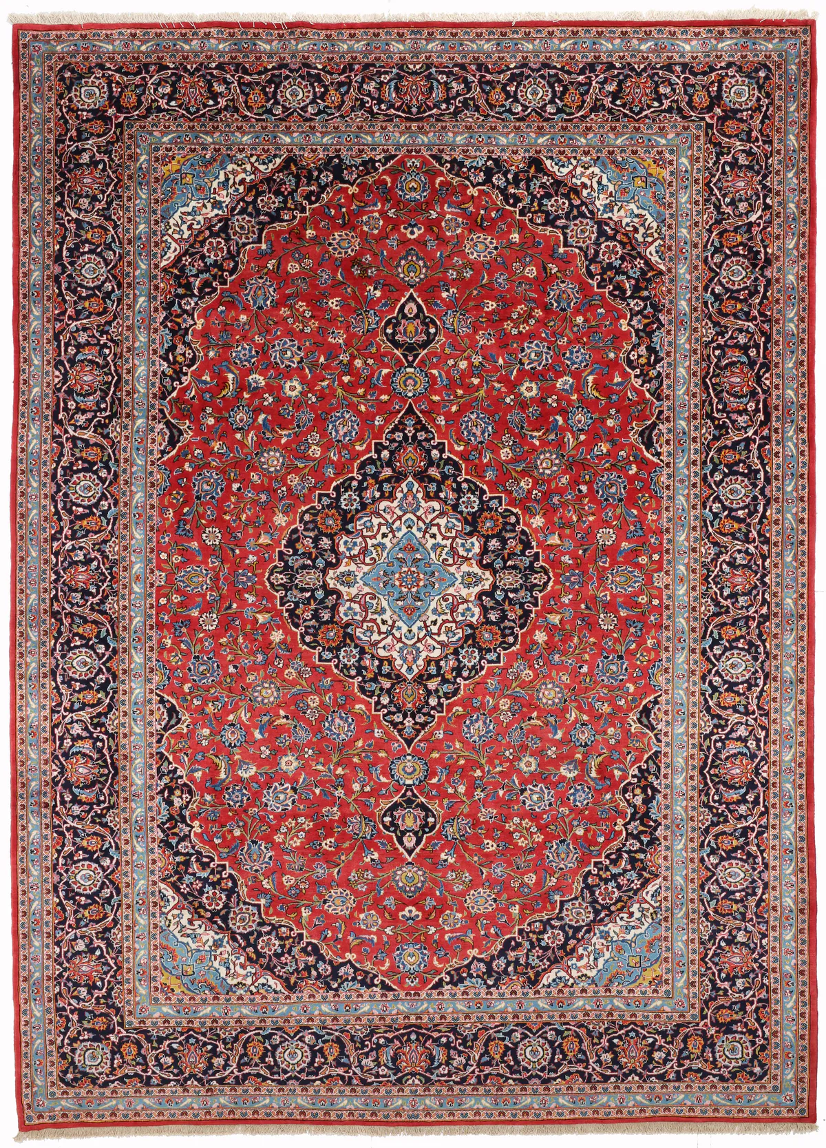 Fine Kork Kashan / Keshan Rug, 408 × 300 cm