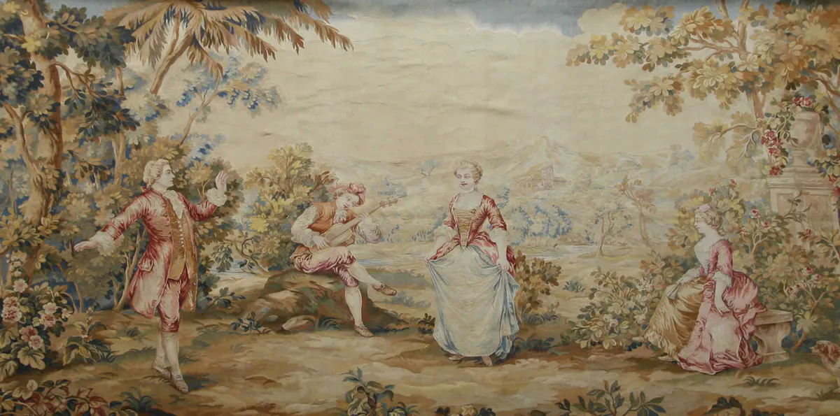 Antique French Tapestry circa 1780, 350 × 160 cm