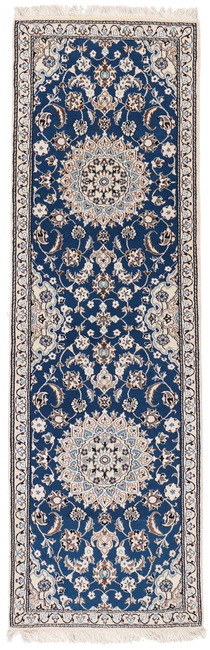 Persian Nain 9La rug – 6'6 x 2, 202 × 62 cm
