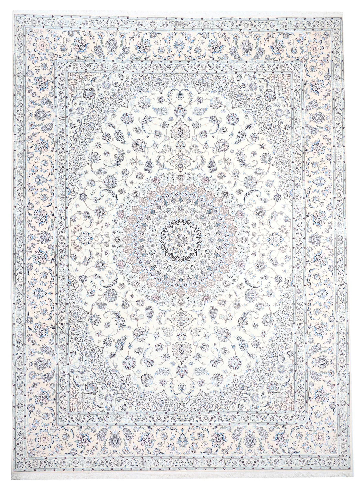 Fine Nain 6La Rug with Silk Highlights – 13'5 x 10, 414 × 305 cm
