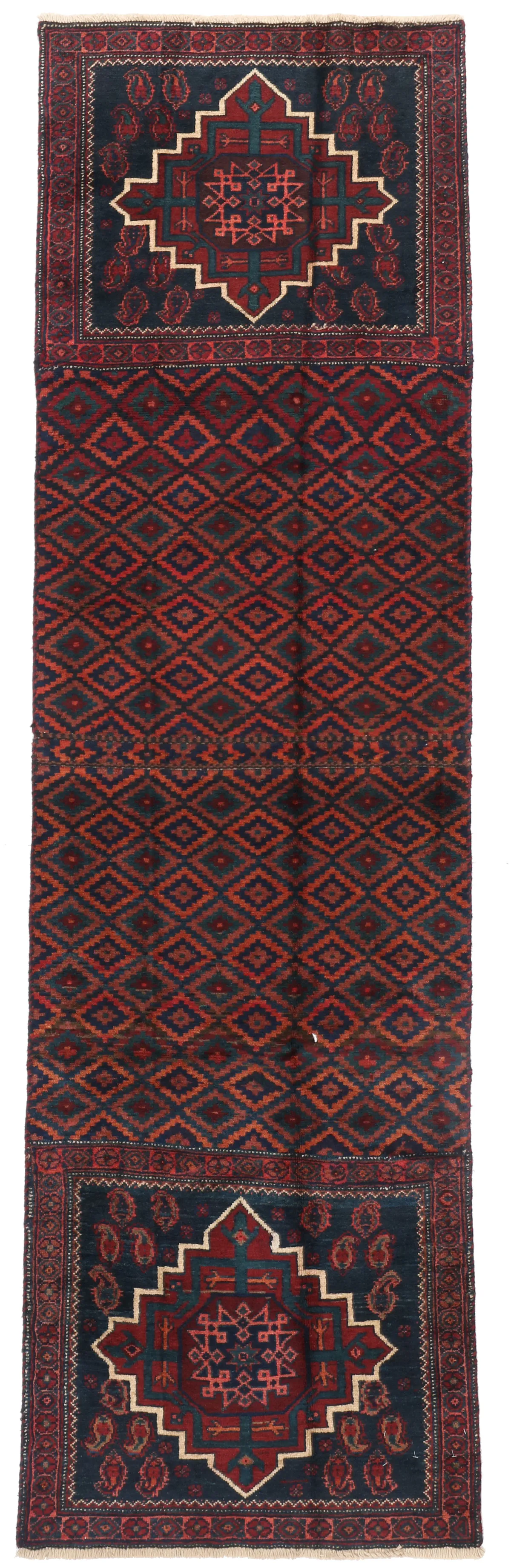 Persian Poshtkohi Red Runner, 262 × 76 cm