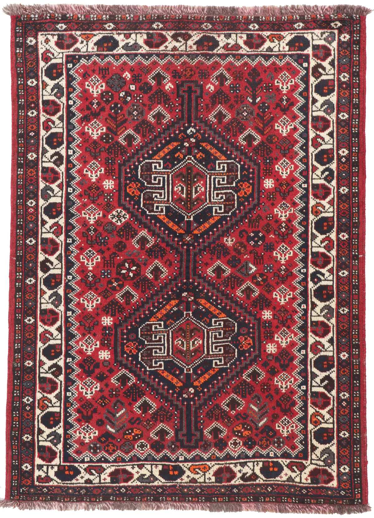 Persian nomadic Shiraz rug, 153 × 111 cm