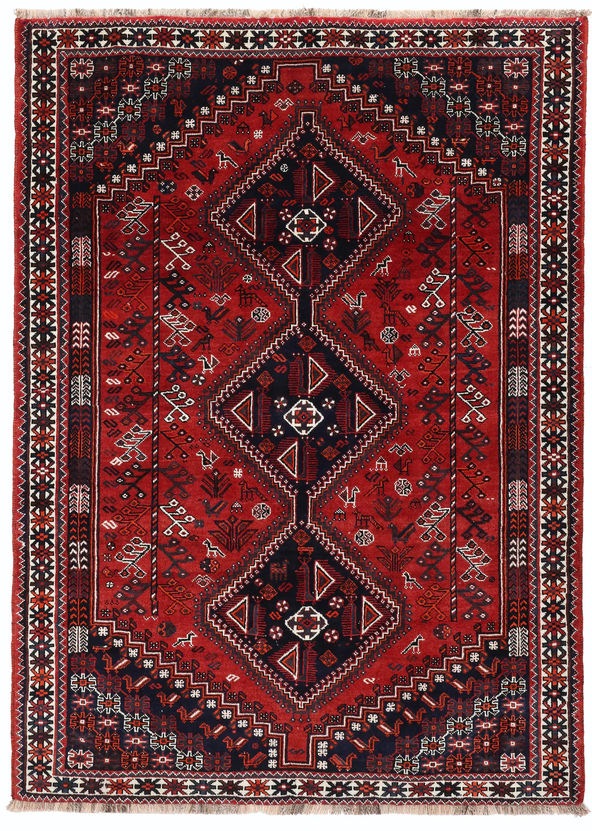 Persian Nomadic Shiraz Super Rug, 268 × 191 cm