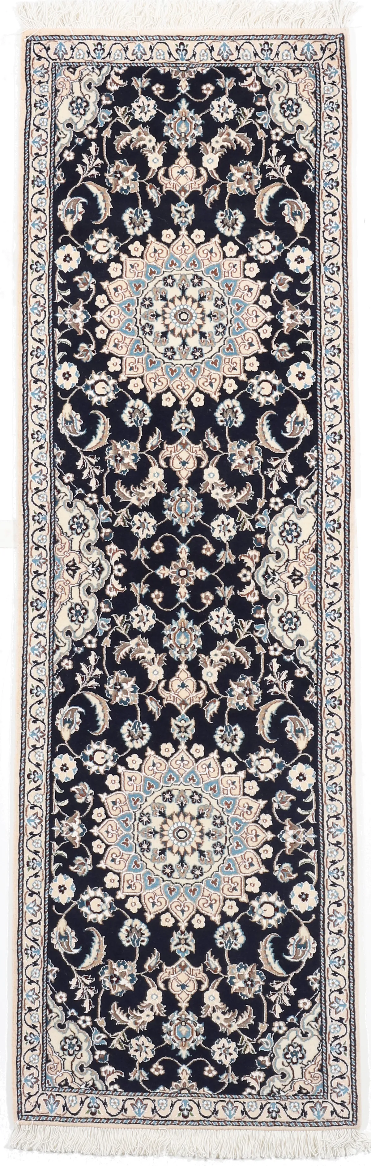 Persian Nain 9La Dark Blue in, 196 × 61 cm