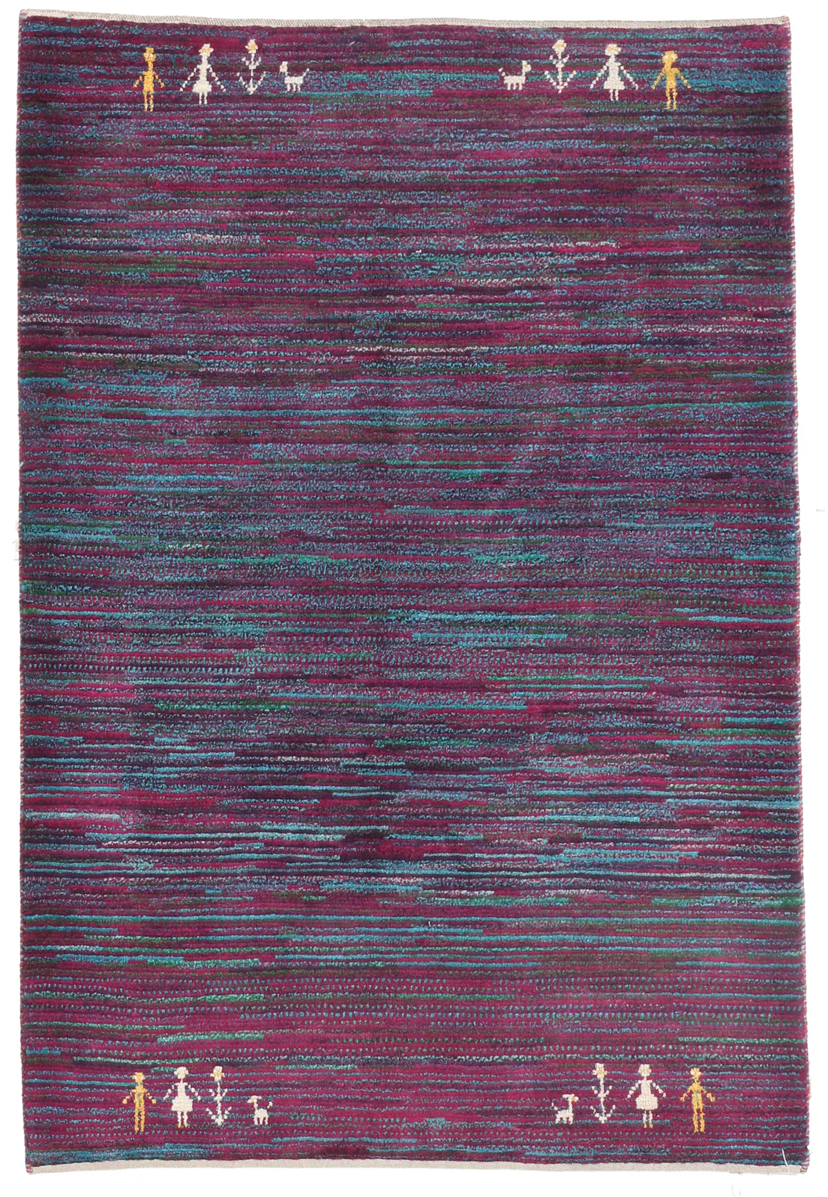 Gabbeh Design Purple Rug, 148 × 101 cm