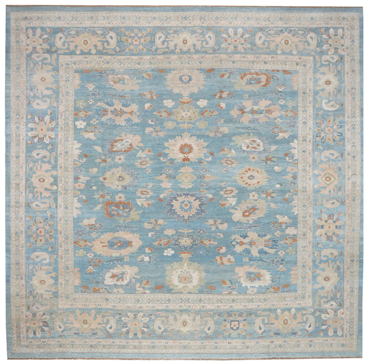 Blue Persian Sultanabad Rug, 405 × 397 cm