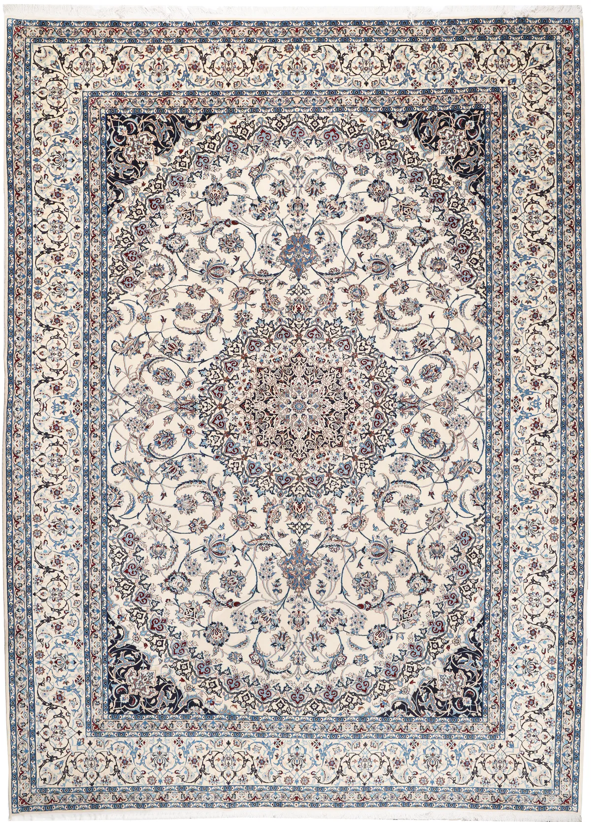 PERSIAN NAIN 9La RUG WITH SILK HIGHLIGHTS, 444 × 325 cm