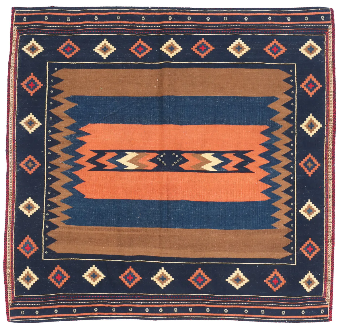 Sofreh Sirjan Kilim 5 x 5, 150 × 150 cm