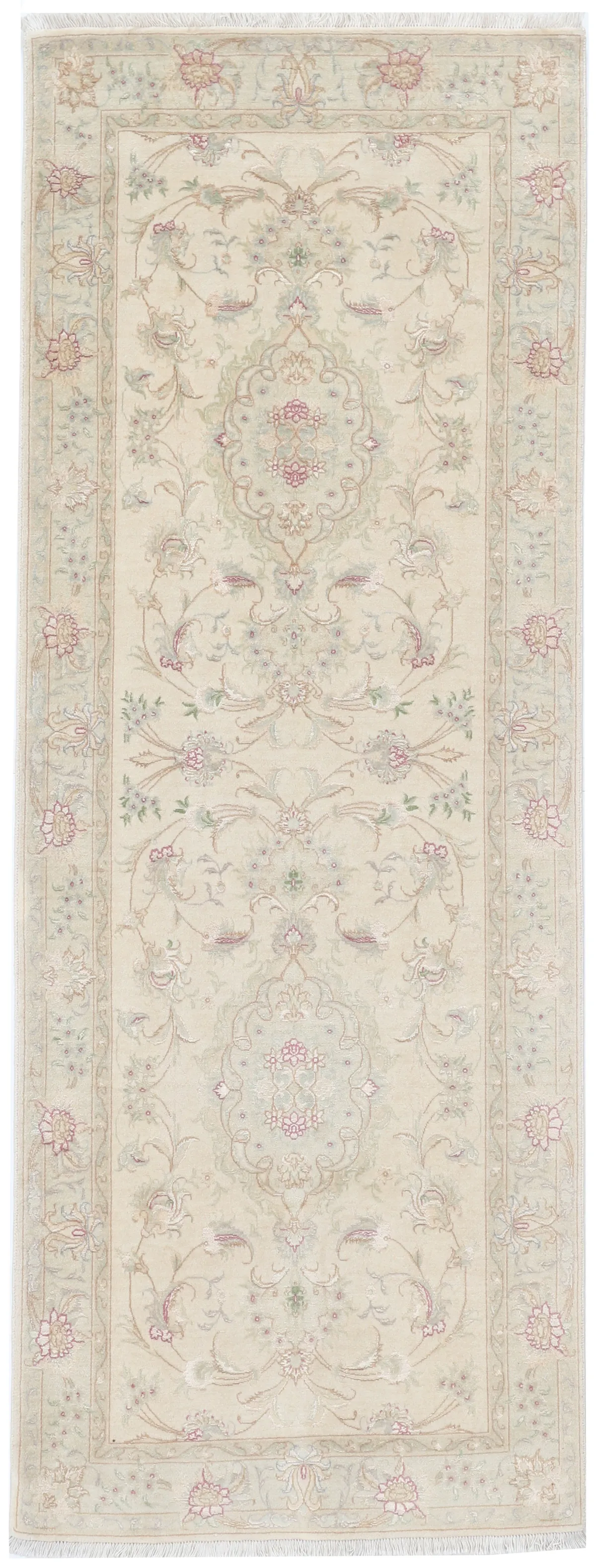 Fine Tabriz with silk highlights runner, 230 × 85 cm