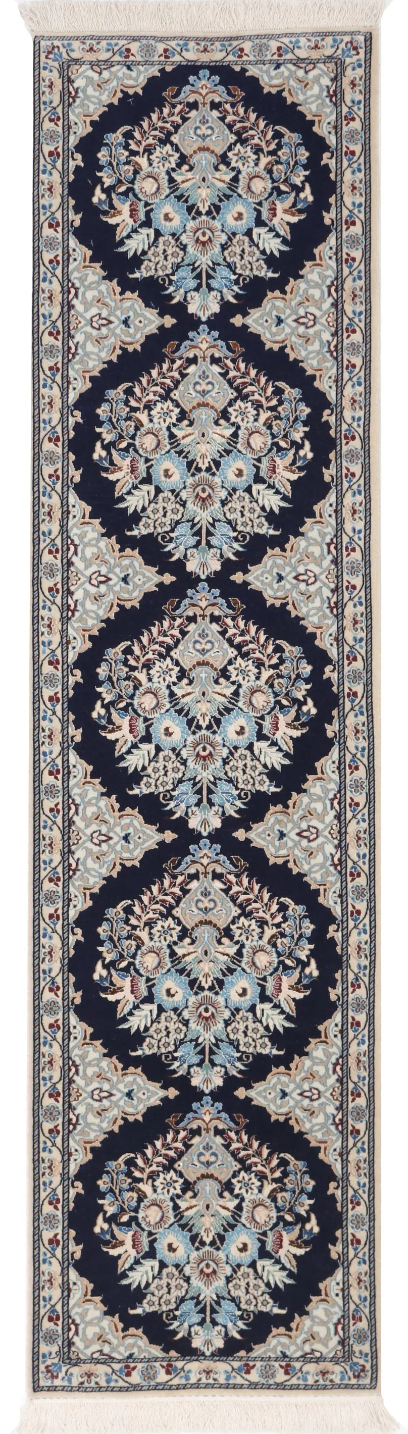 Nain 6La rug with silk highlights, 193 × 60 cm