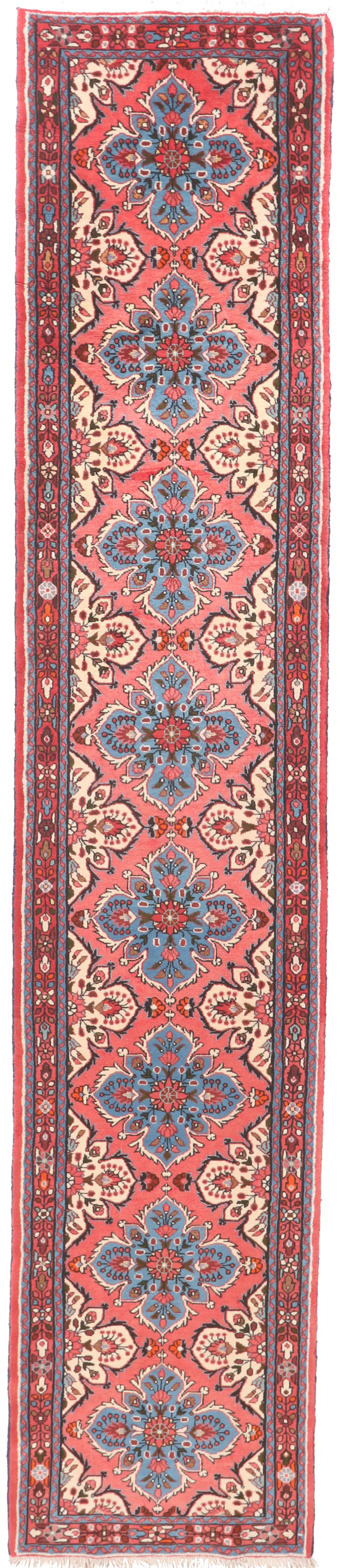 Persian Roodbar Runner – Pink, 430 × 83 cm