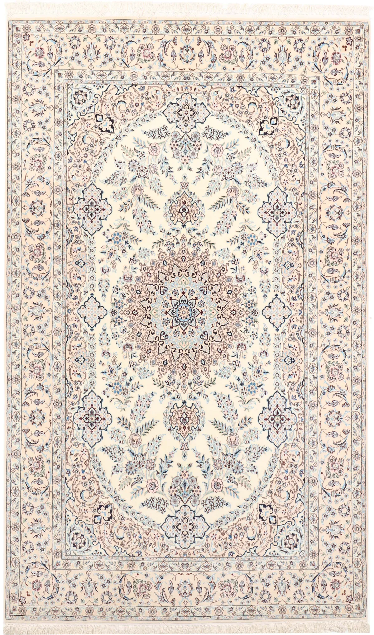 Persian Nain Fine 6 La with Silk Highlights, 243 × 143 cm