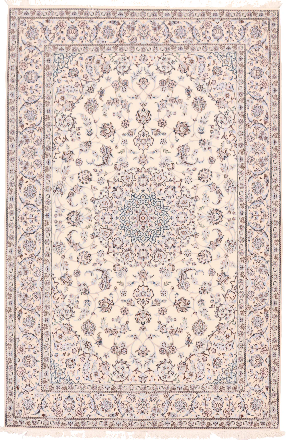 Nain 9 La rug with silk highlights 7'7 x 5, 237 × 154 cm