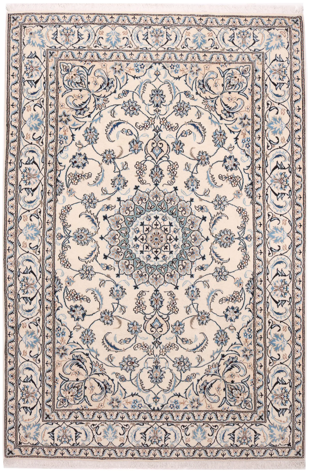 Persian Nain 12La Rug – Beige, 290 × 195 cm