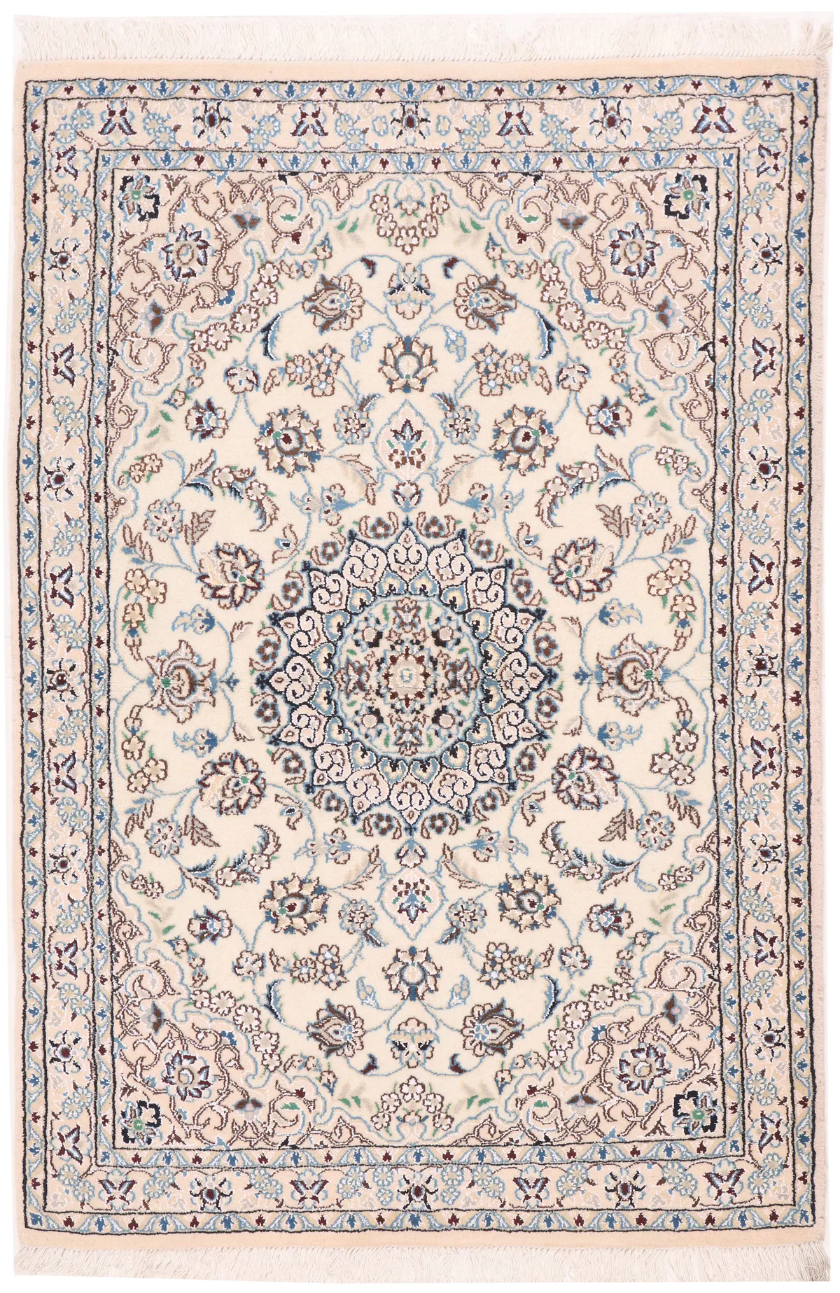 Persian Fine Nain 9 La With Silk Highlights, 150 × 100 cm