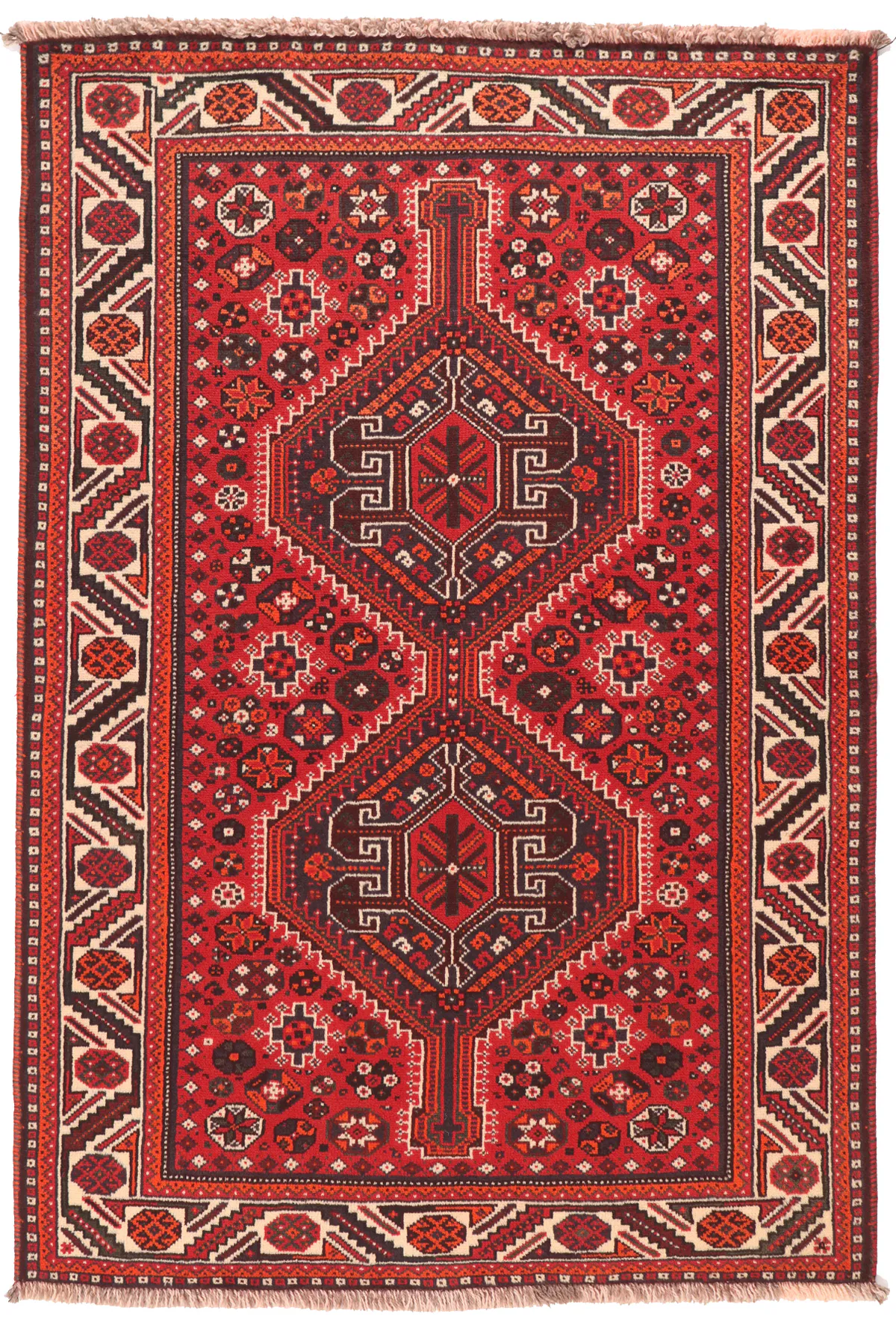 Persian nomadic Shiraz rug, 159 × 108 cm