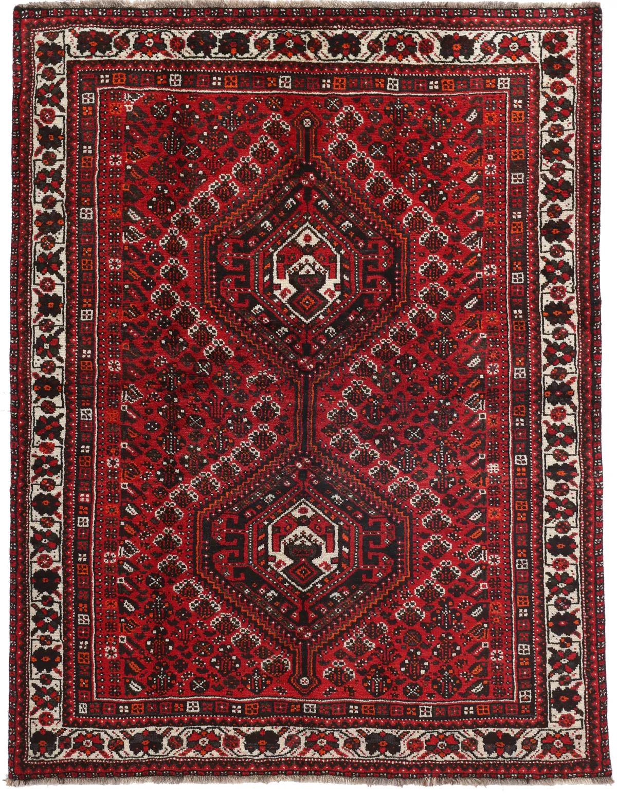 Persian Nomadic Shiraz Rug, 204 × 157 cm