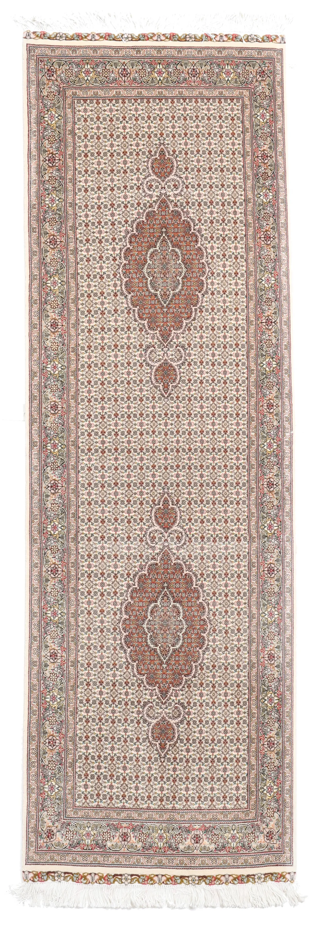 Fine Tabriz Runner with Silk Highlights, 259 × 83 cm
