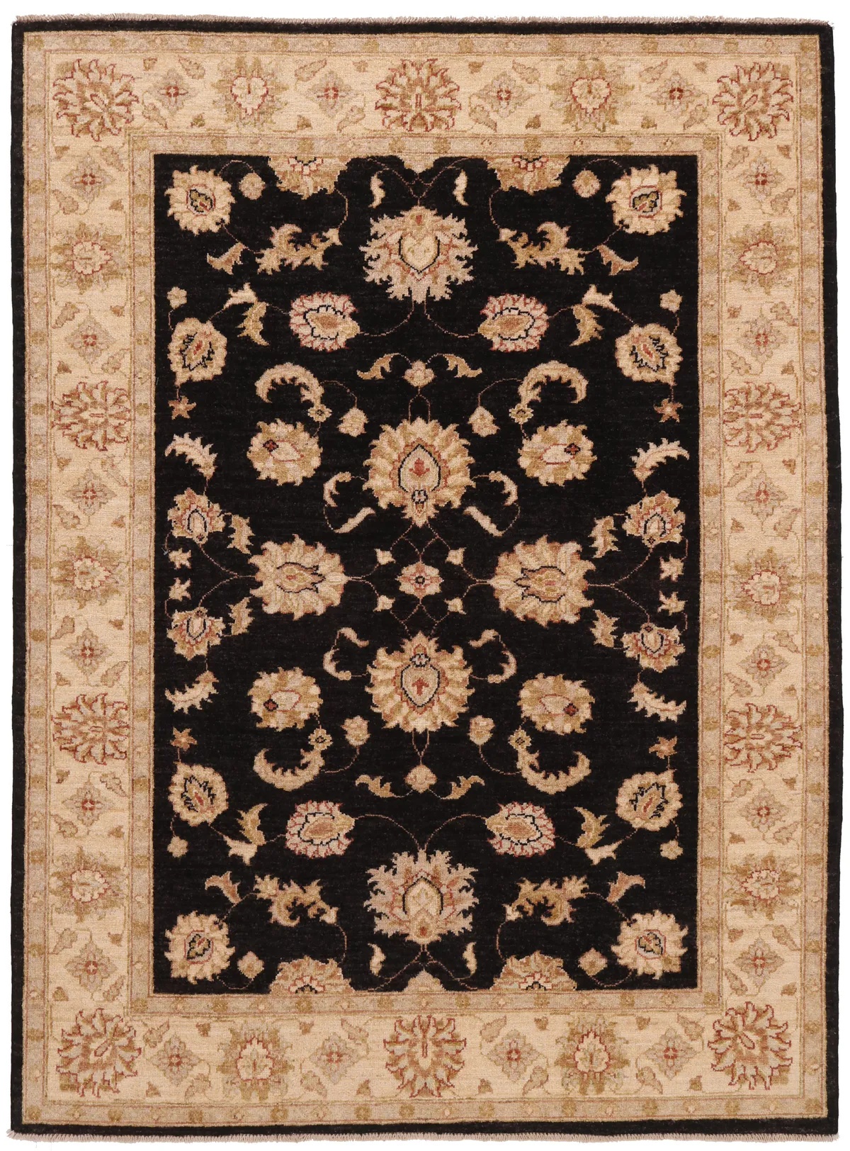Black Garous / Ziegler design Rug – 6 x 4, 180 × 134 cm