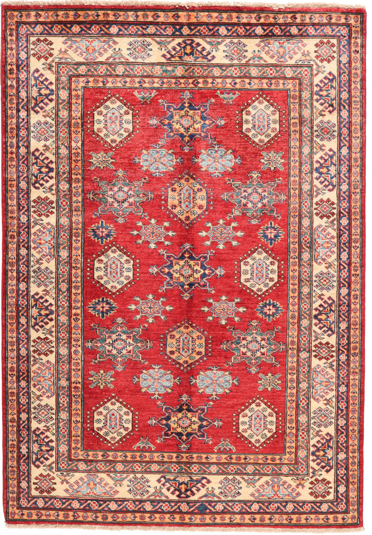Caucasian Kazak design rug red, 181 × 124 cm