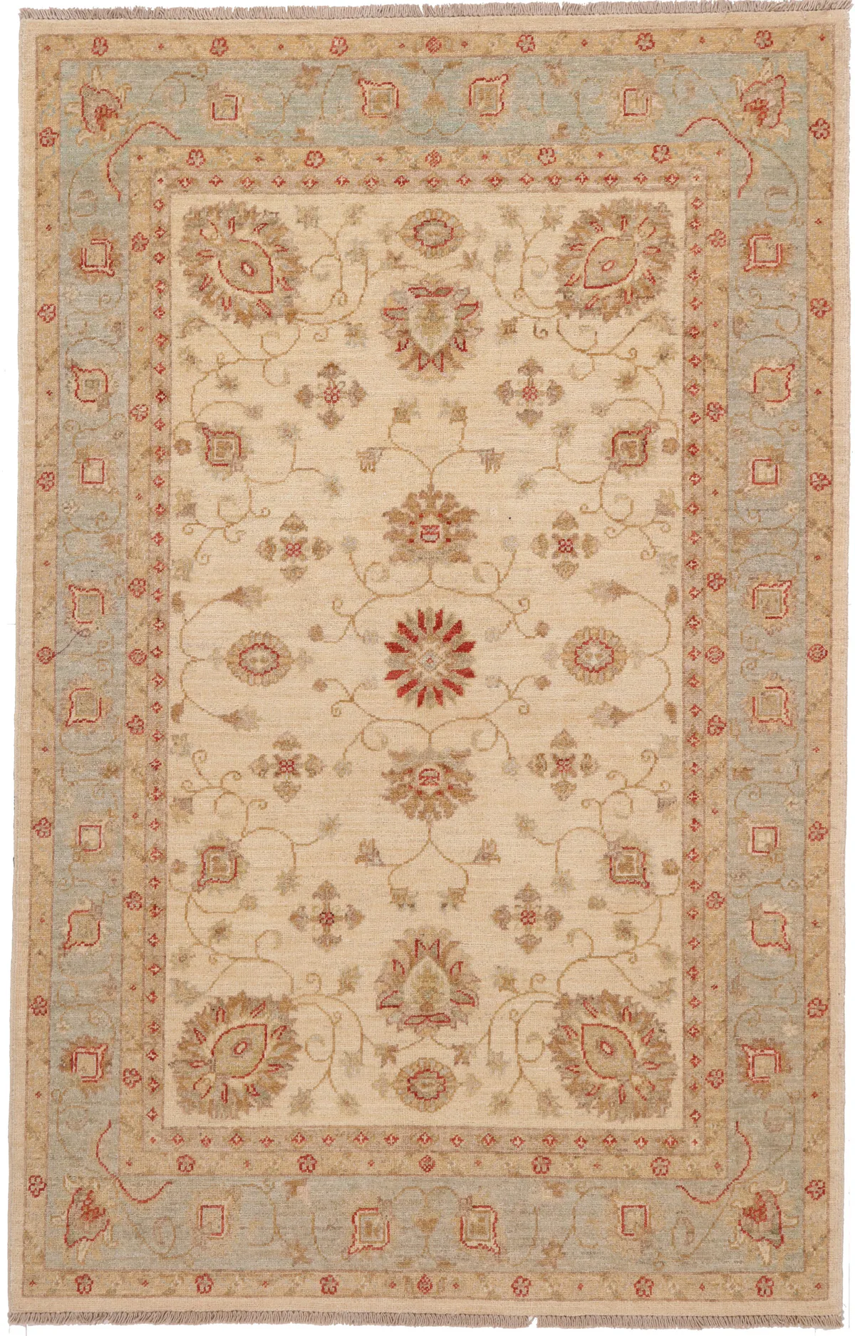 Garous / Ziegler design Rug – Beige & Pale Blue, 191 × 121 cm