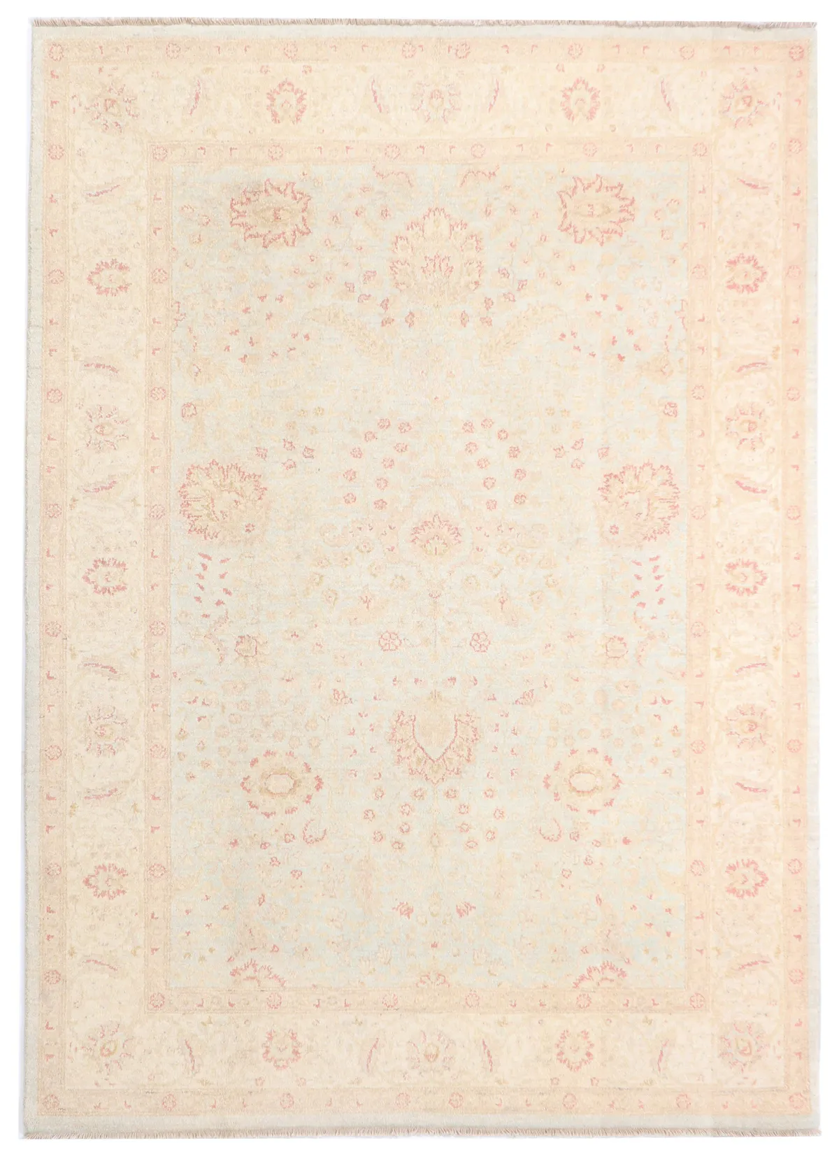 Garous Ziegler rug in light blue & beige, 244 × 168 cm