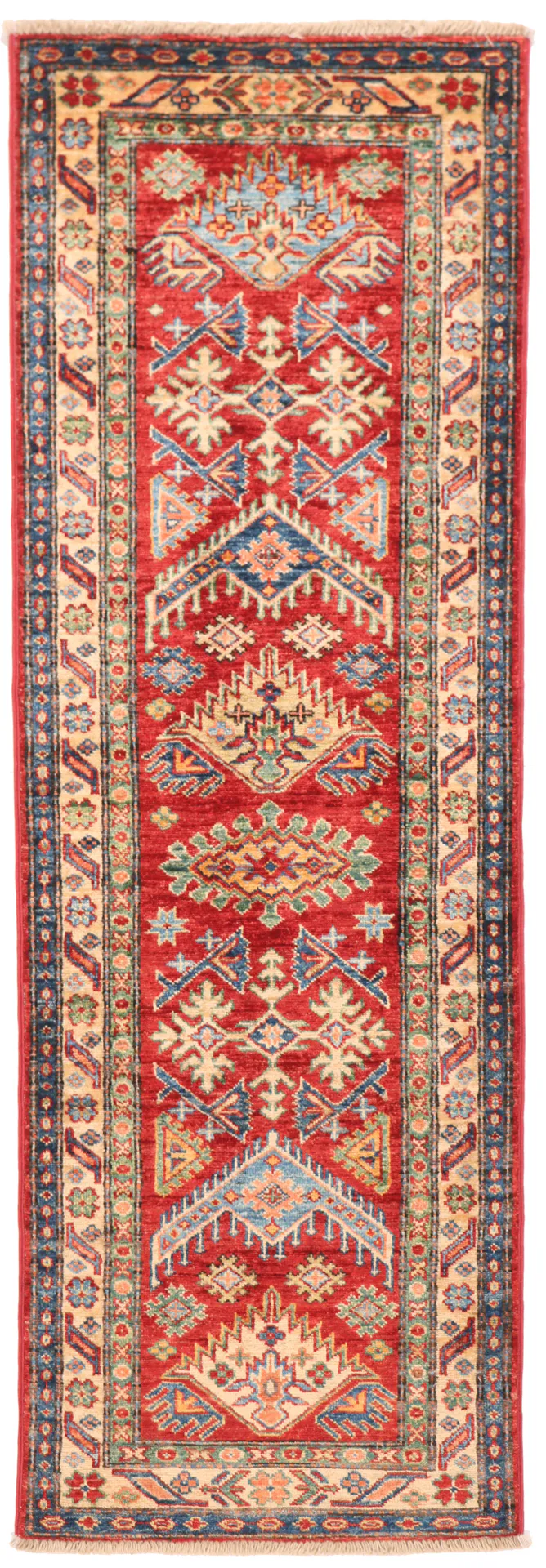 Kazak Runner – 6 x 2, 184 × 62 cm