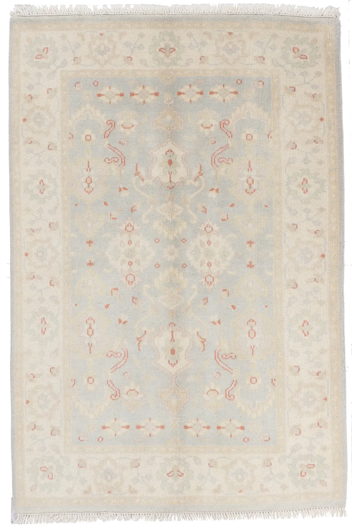 Ushak Oushak Garous Design Rug – 5'9 x 4, 181 × 122 cm