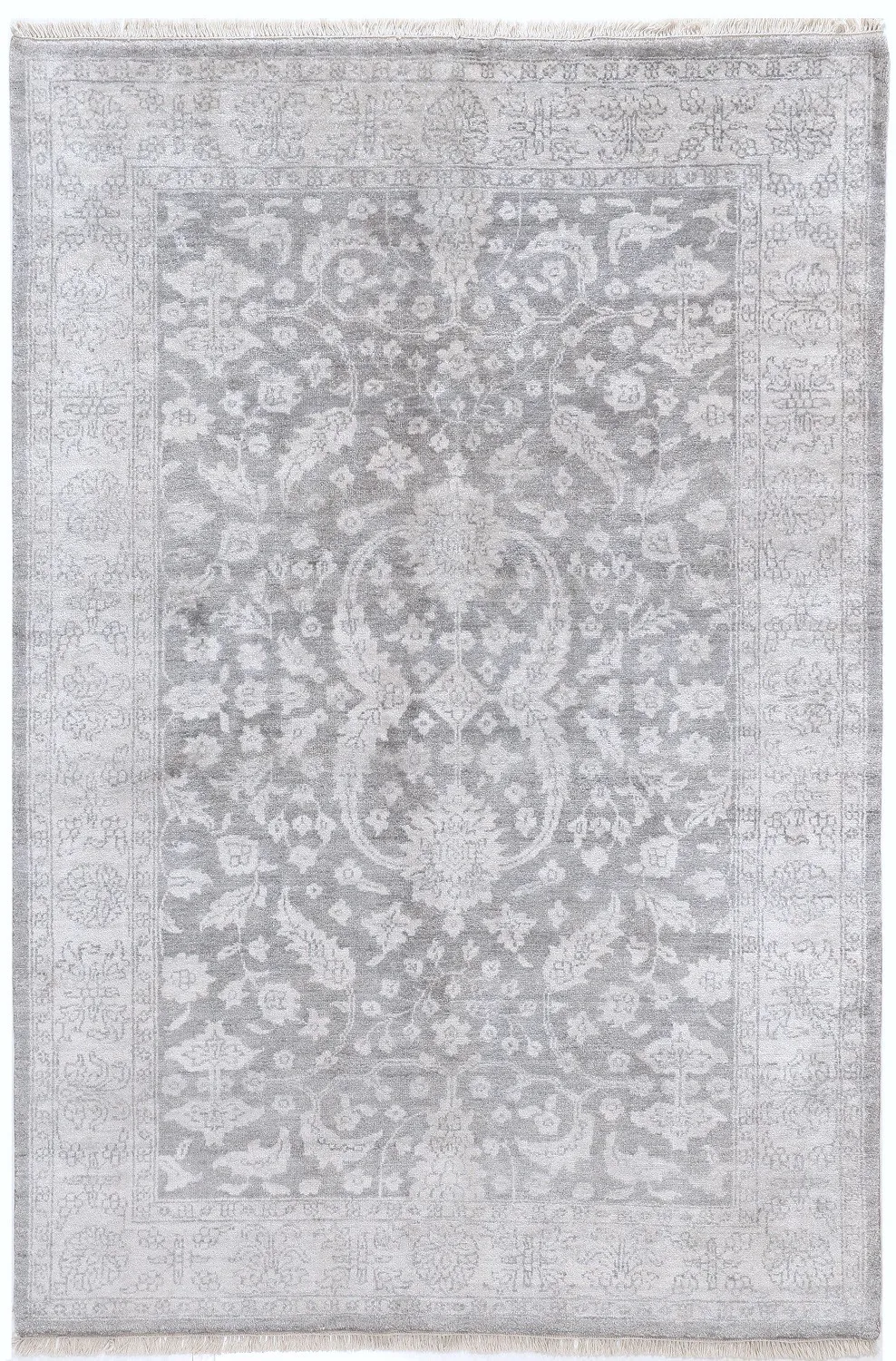 Elegance modern bamboo silk Indian rug, 297 × 195 cm