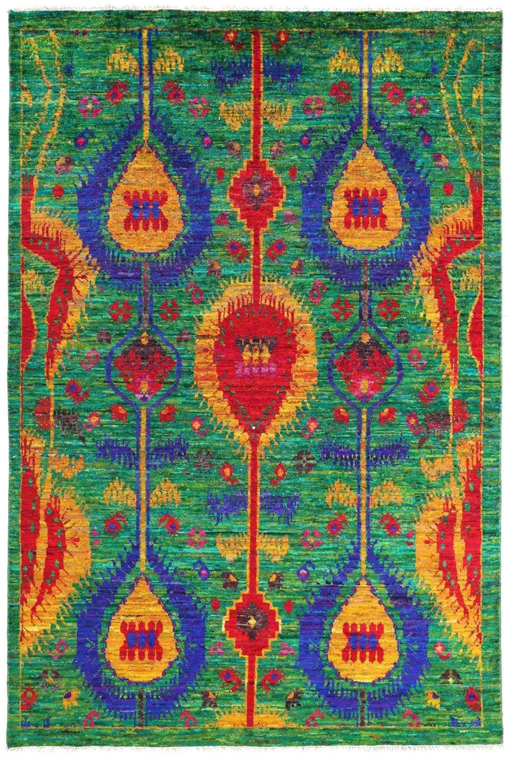 Sari Silk Green Fine rug, 238 × 165 cm