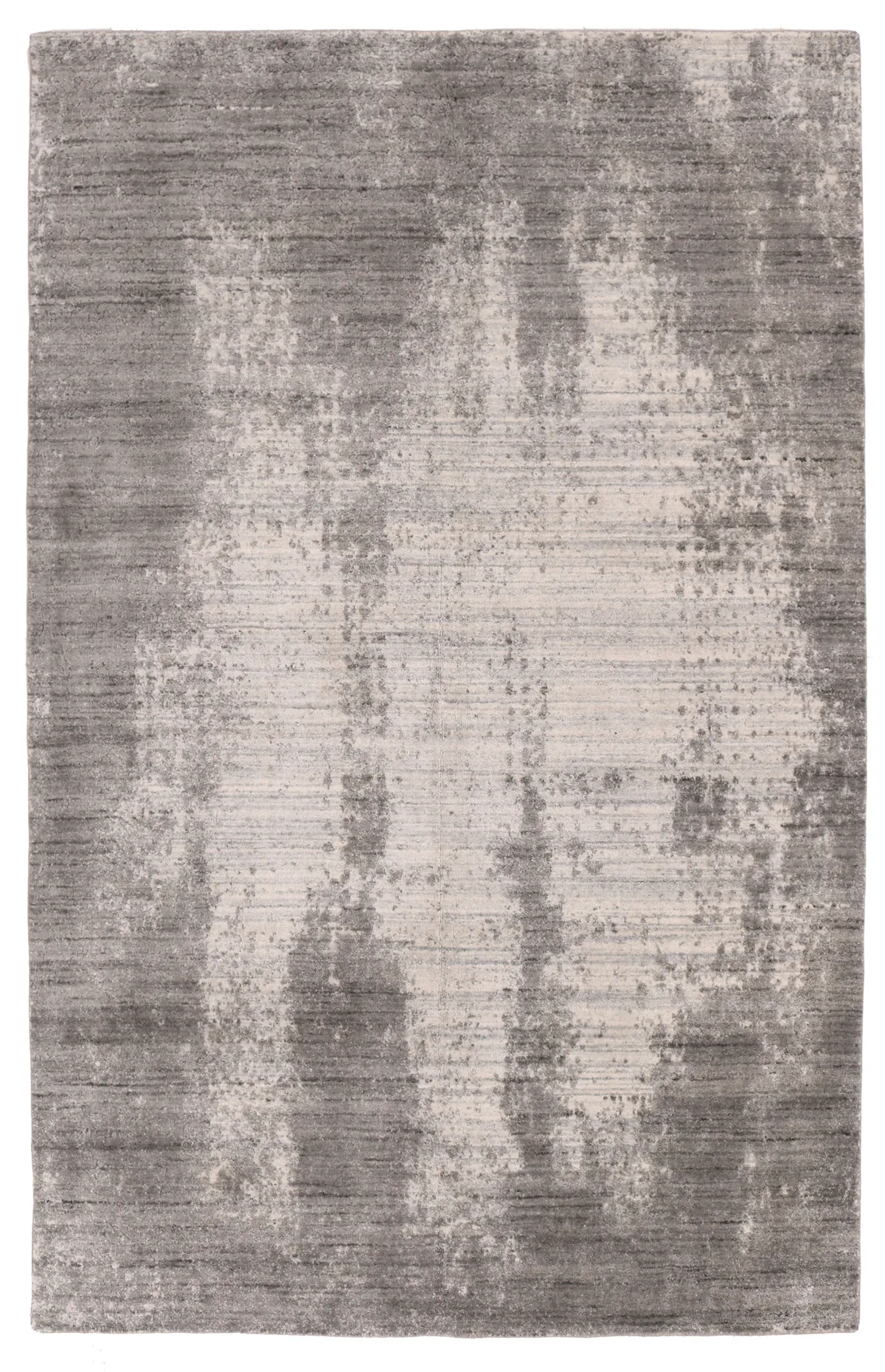 Grey Modern part silk design, 246 × 157 cm