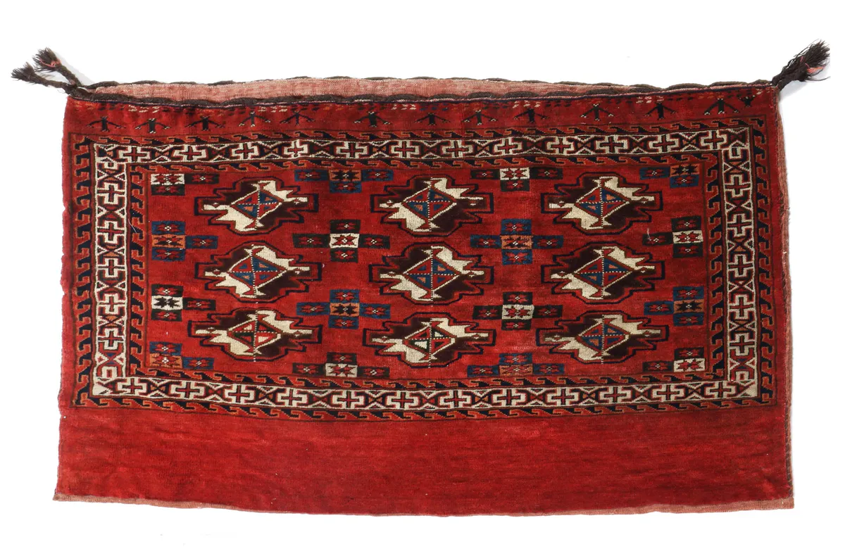 Red Turkmen bag in, 120 × 63 cm