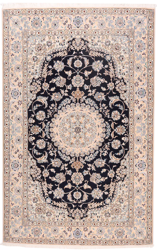 Persian Nain 9La With Silk Highlights, 241 × 157 cm
