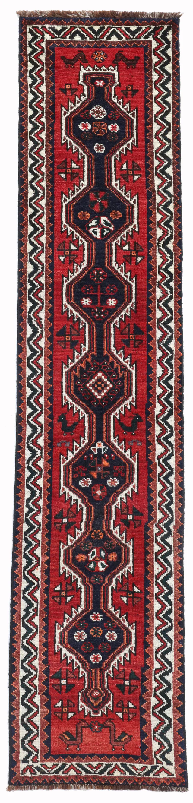 Persian Nomadic Shiraz Runner, 288 × 62 cm