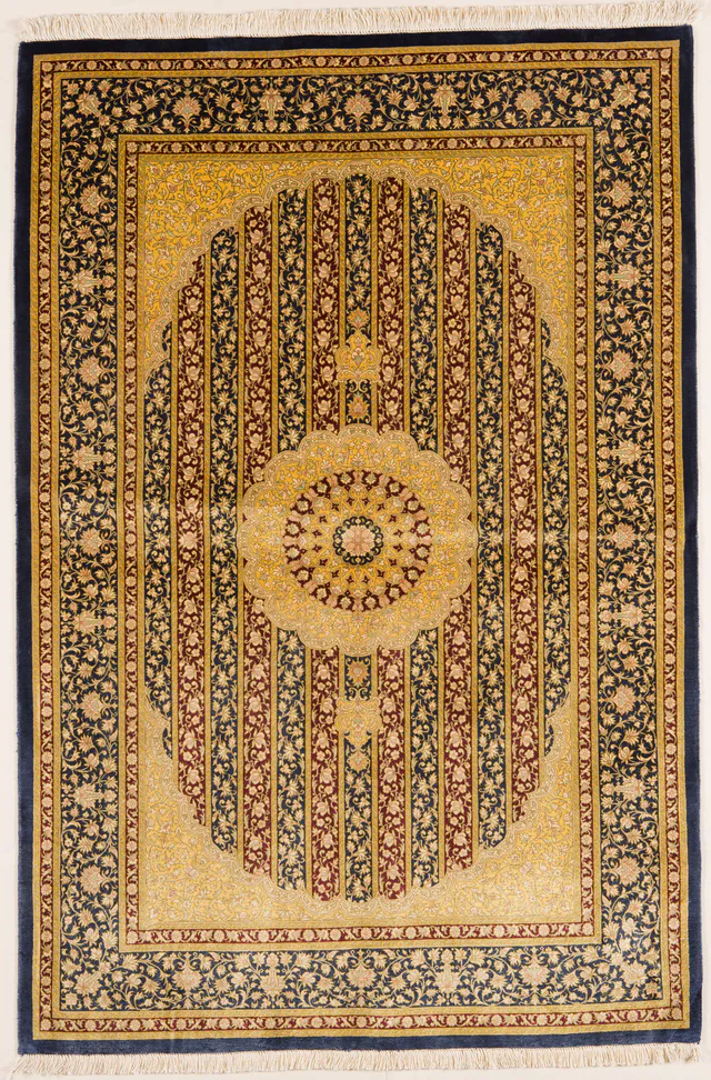 Fine Qum Silk Rug, 155 × 104 cm