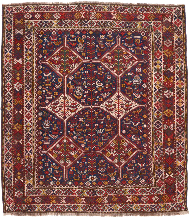 Antique Bownat / Kashgai Rug – circa 1920, 193 × 170 cm