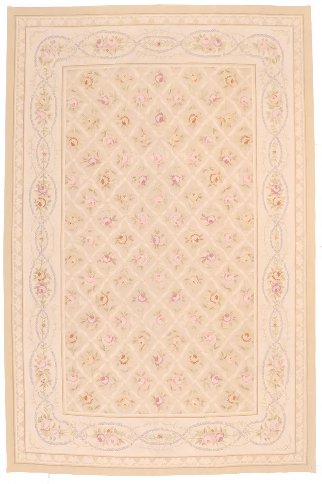 Aubusson design rug – 8'9 x 6, 274 × 183 cm