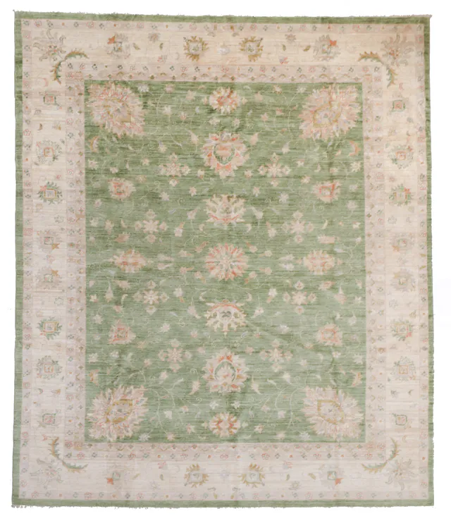 Green Garous Design Rug, 301 × 242 cm