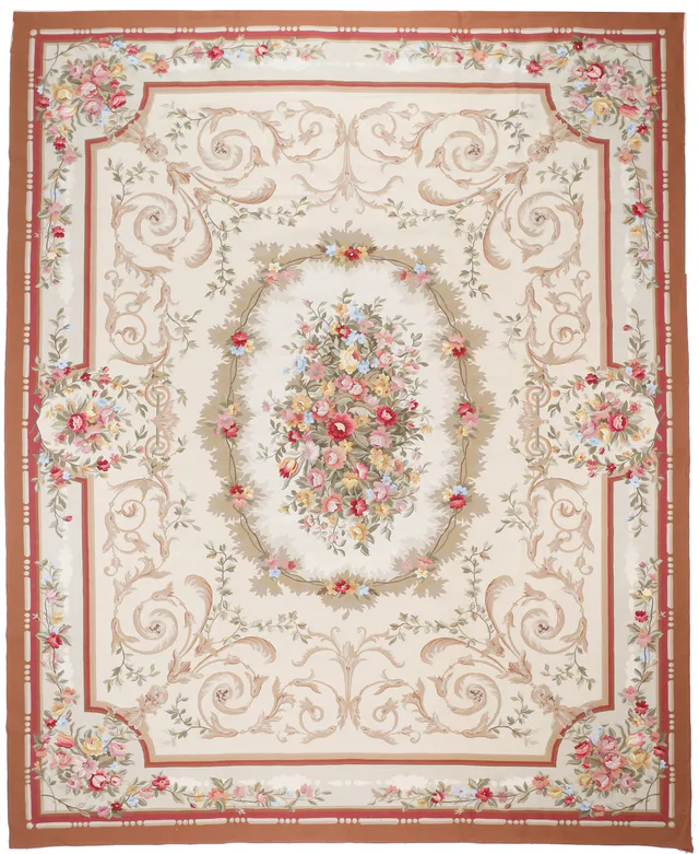 Aubusson Design Rug – 14'7 X 11'9, 449 × 365 cm