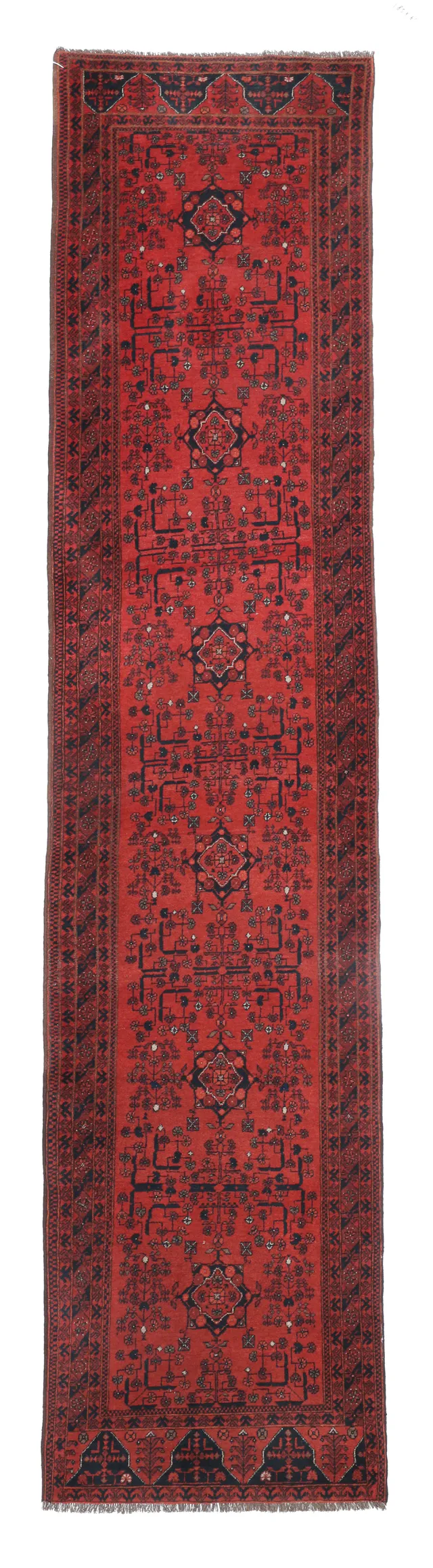 Khal Mohammad Afghan Runner Rug, 387 × 86 cm