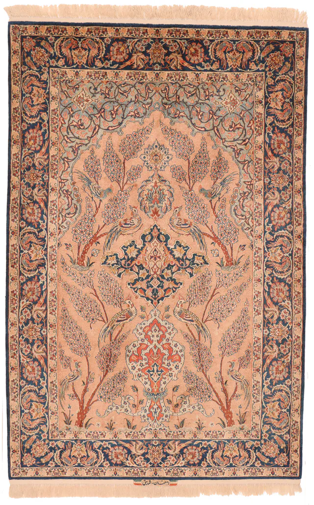 Persian Isfahan Pure silk, 177 × 114 cm