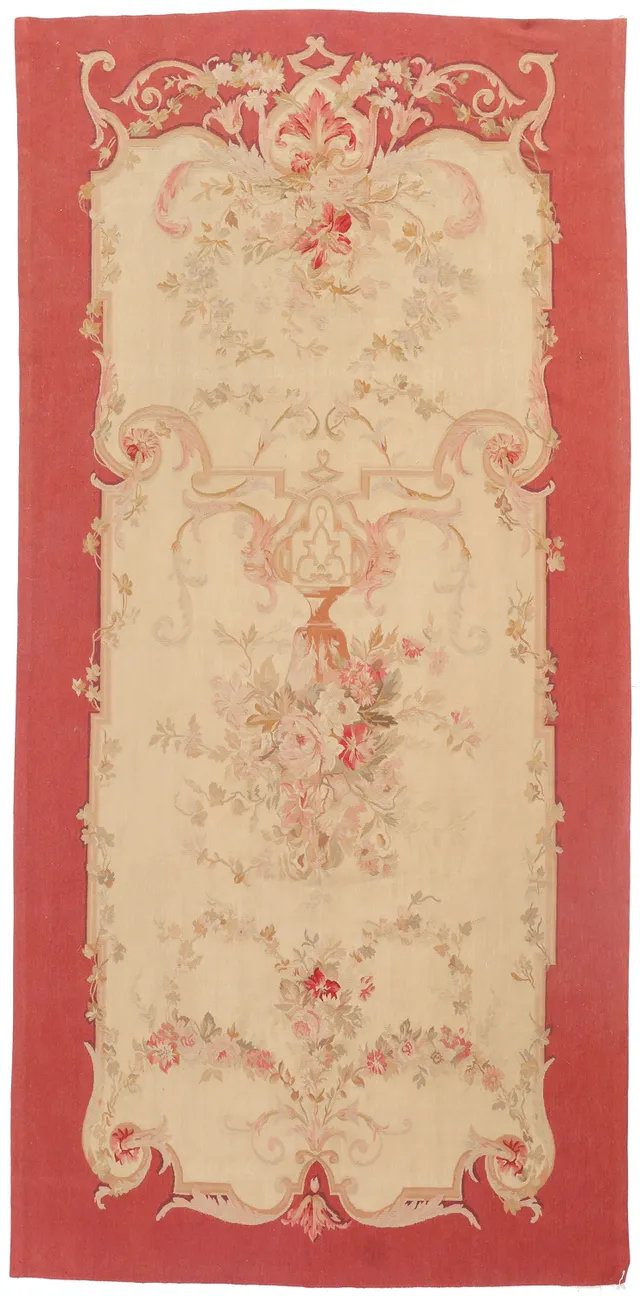 Aubusson Runner Rug, 290 × 137 cm