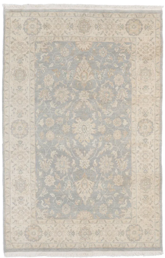 Garous / Oushak Ushak Design Rug in Blue, 237 × 157 cm