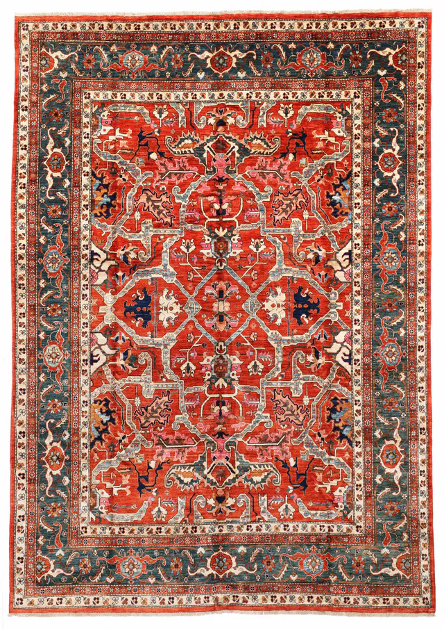 Fine Shirvan design rug in, 365 × 267 cm