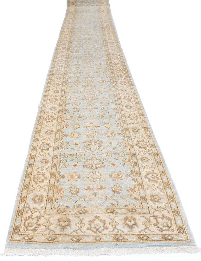 Garous Ziegler rug light Blue, 599 × 83 cm