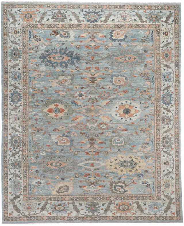 Persian Sultanabad Rug Light Blue, 392 × 306 cm