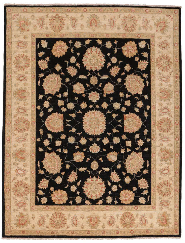 Garous / Ziegler design Rug – Black, 196 × 151 cm
